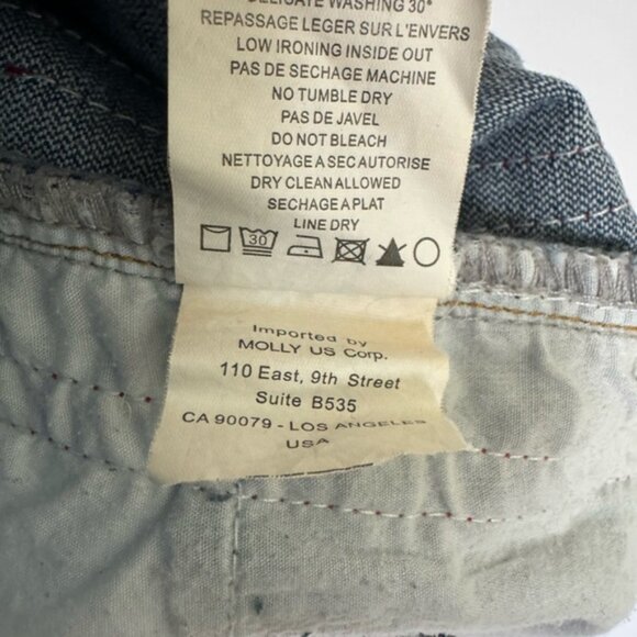 Hollister Jean Cut Off Shorts High Waist Button Fly Raw Hem Distress Stretch 30 - Picture 10 of 16